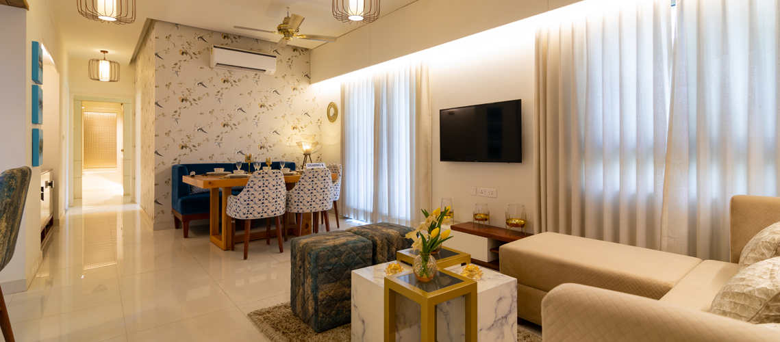 Mahima Shubh Nilay apartment 3 BHK Living & Dining Area
